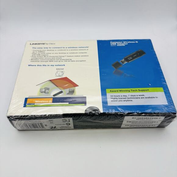 Linksys Compact Wireless - G USB Adapter Model WUSB54GC BRAND NEW Sealed. - Picture 5 of 16
